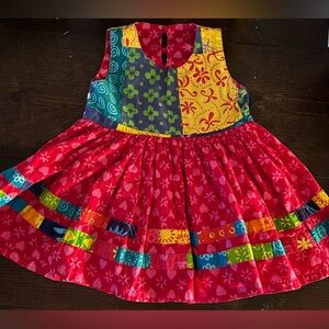 Red and Pink Floral Dress by Spicy Bambu Size 2